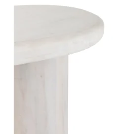 Konsola ROUNDEGO 91 cm marmur biały*J-Line Discount