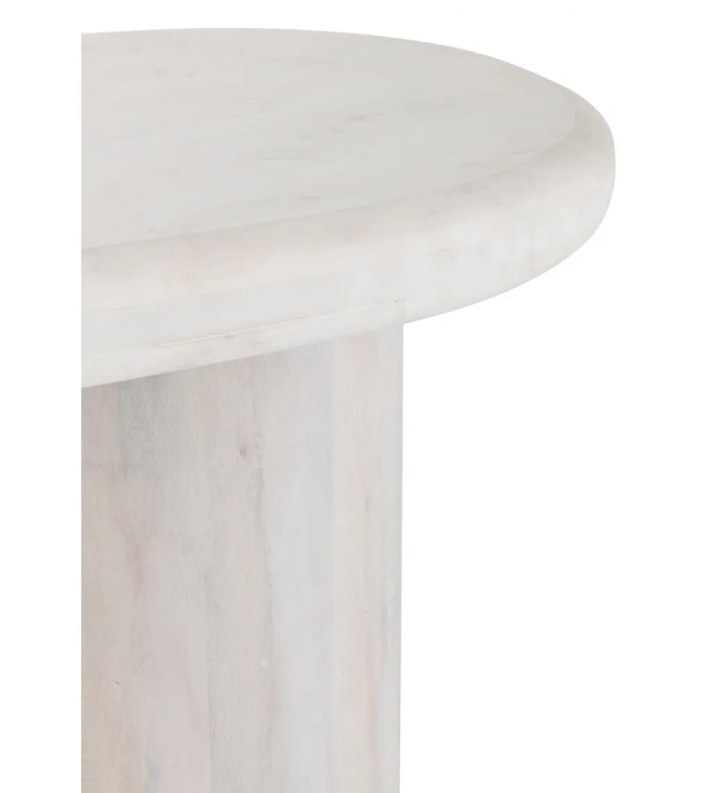 Konsola ROUNDEGO 91 cm marmur biały*J-Line Discount