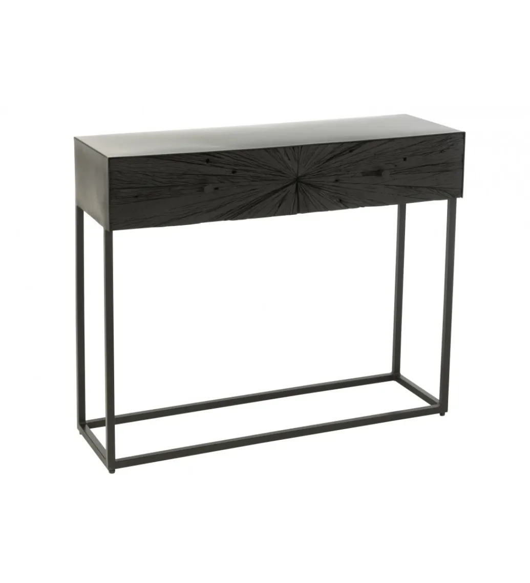 Konsola SHANIL 100 cm drewno czarna*J-Line New