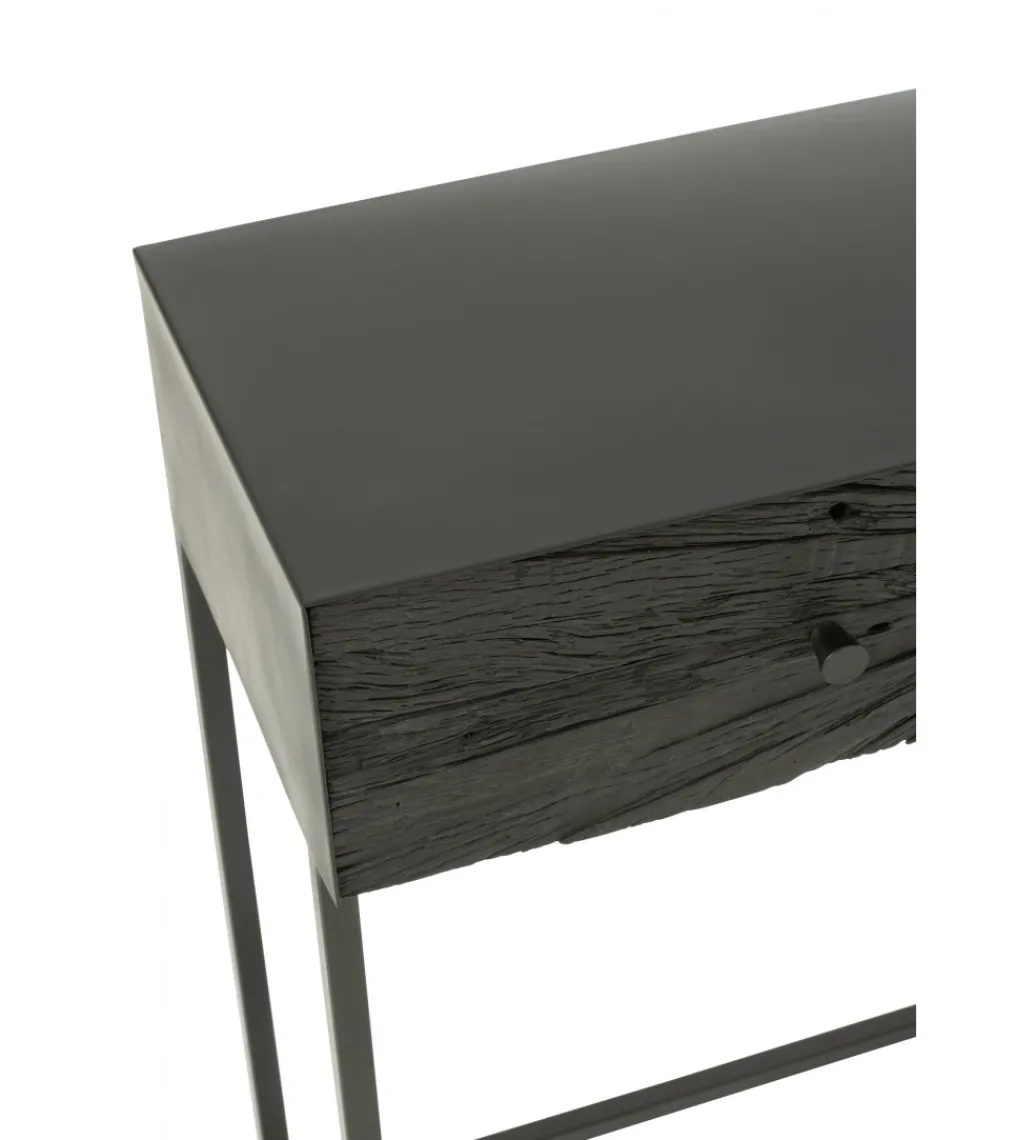 Konsola SHANIL 100 cm drewno czarna*J-Line New