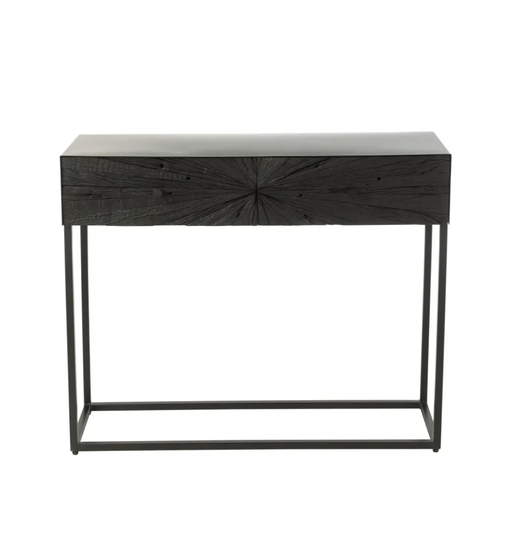 Konsola SHANIL 100 cm drewno czarna*J-Line New