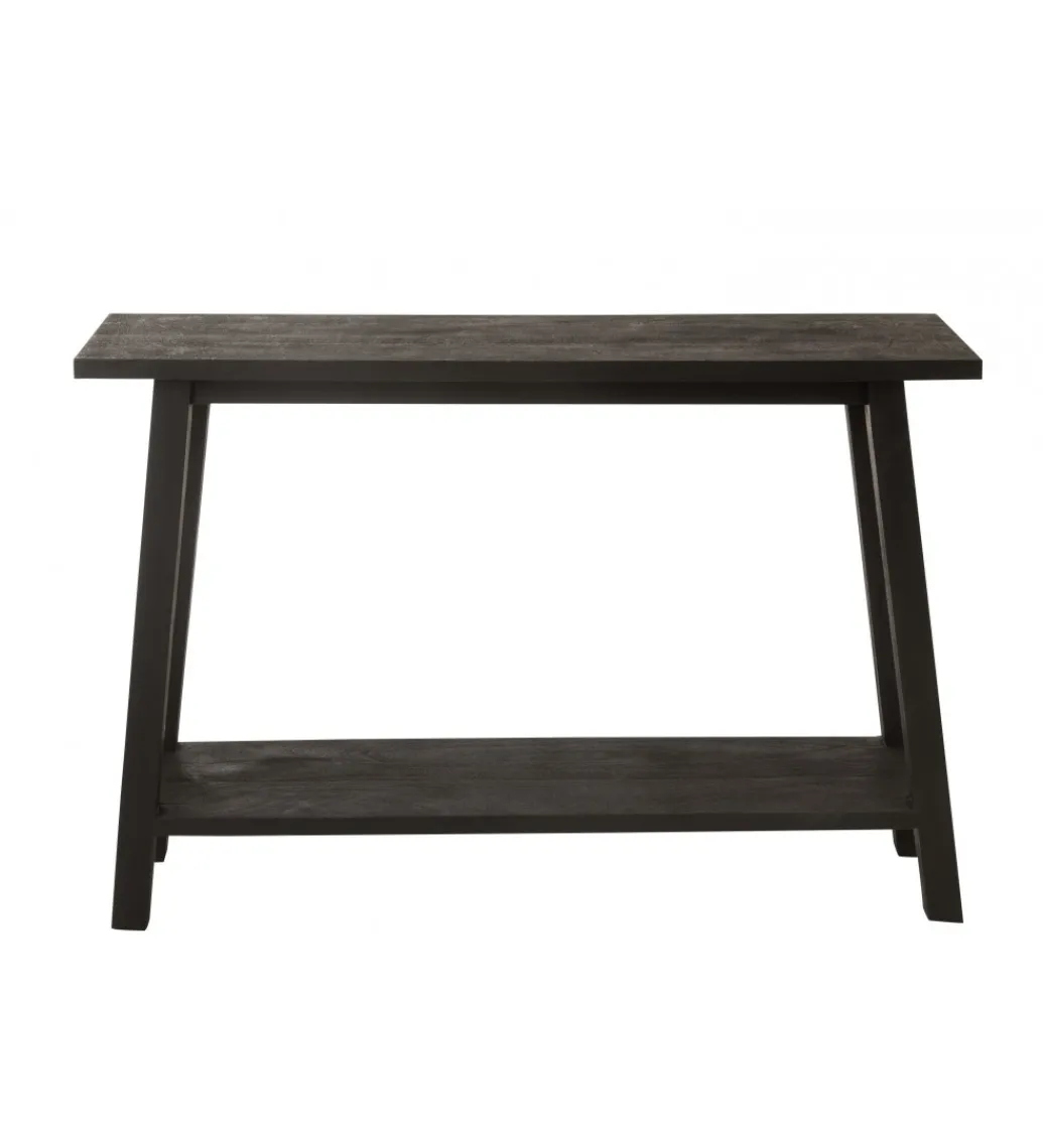 Konsola SQUARE 120 cm drewno mango czarne*J-Line Outlet