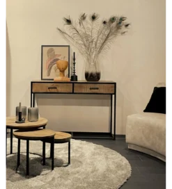 Konsola STUDY 120 cm drewno mango*LF-Design Online