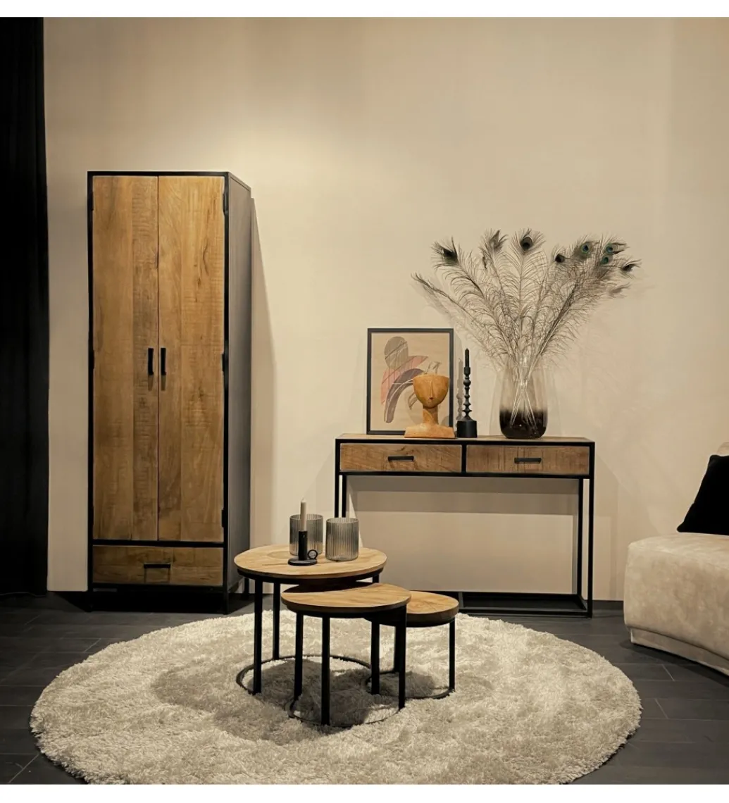 Konsola STUDY 120 cm drewno mango*LF-Design Online