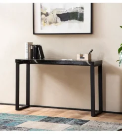 Konsola TOMLA 120 cm w optyce czarnego marmuru*WOHNLING, GERMANY Discount