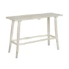 Konsola WORNYM 120 cm drewno teak biała przecierana*Zona-Design