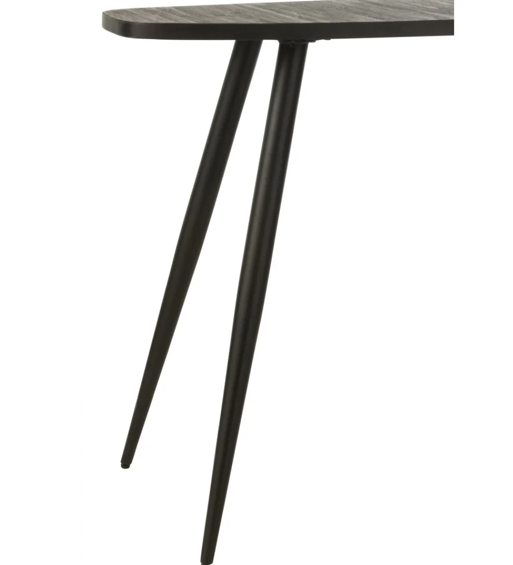 Konsola ZAMBIA 120 cm drewno teak czarna*J-Line New