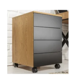 Kontenerek JOVAN w kolorze dębowo czarnym*Invicta Interior Outlet