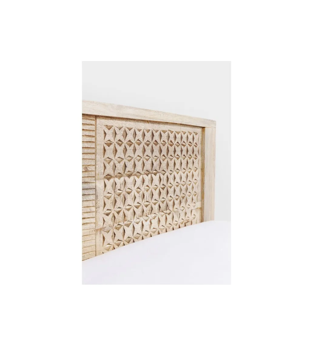 Łóżko PURO 180 x 200 cm drewno mango wysokie naturalne*KARE Outlet