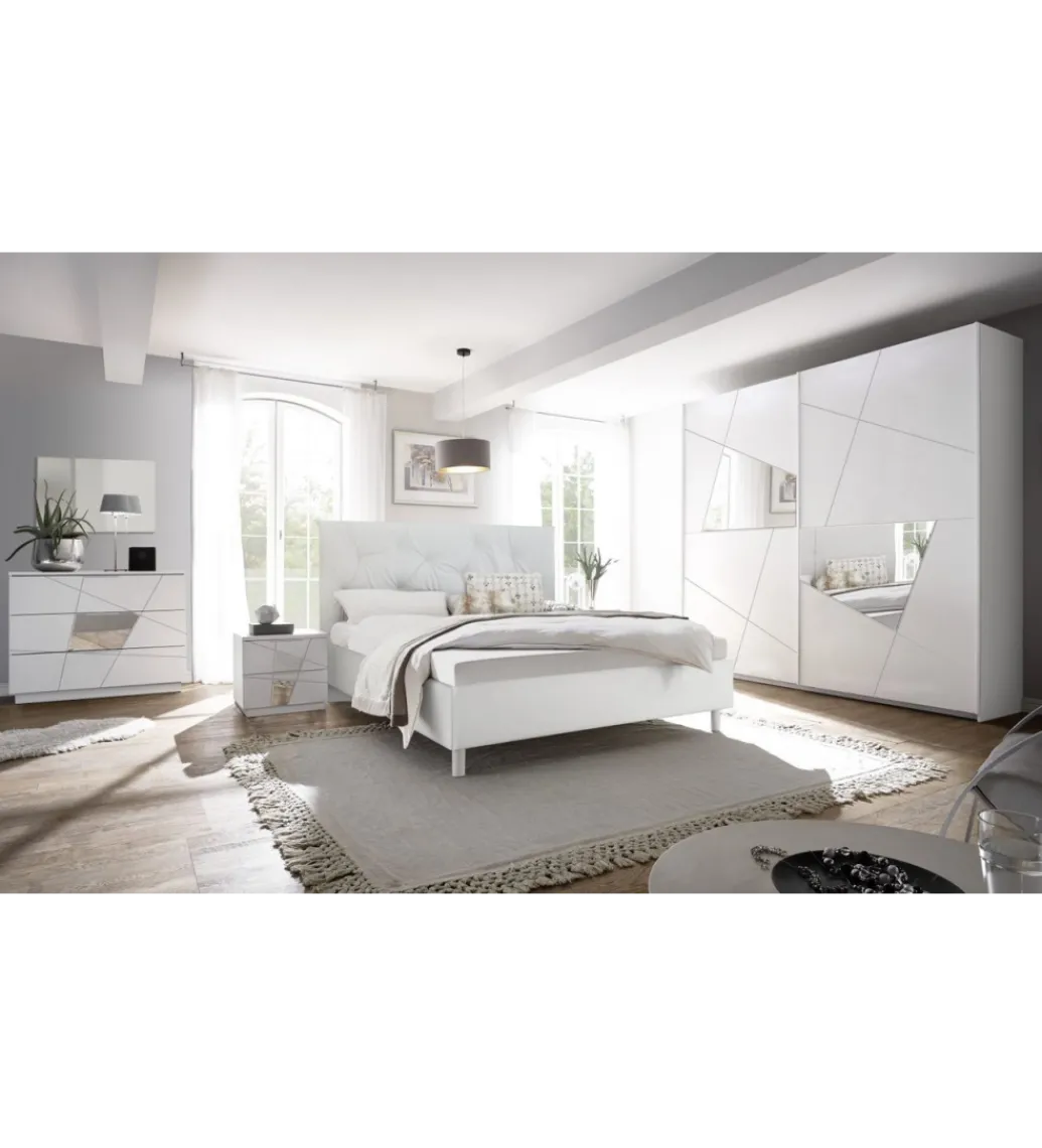Łóżko VITTORIA 160 cm x 200 cm białe*MCA Linia Włoska Discount