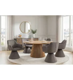 Krzesło AMBIENTO 79 cm obrót 180 stopni szare*Invicta Interior Outlet