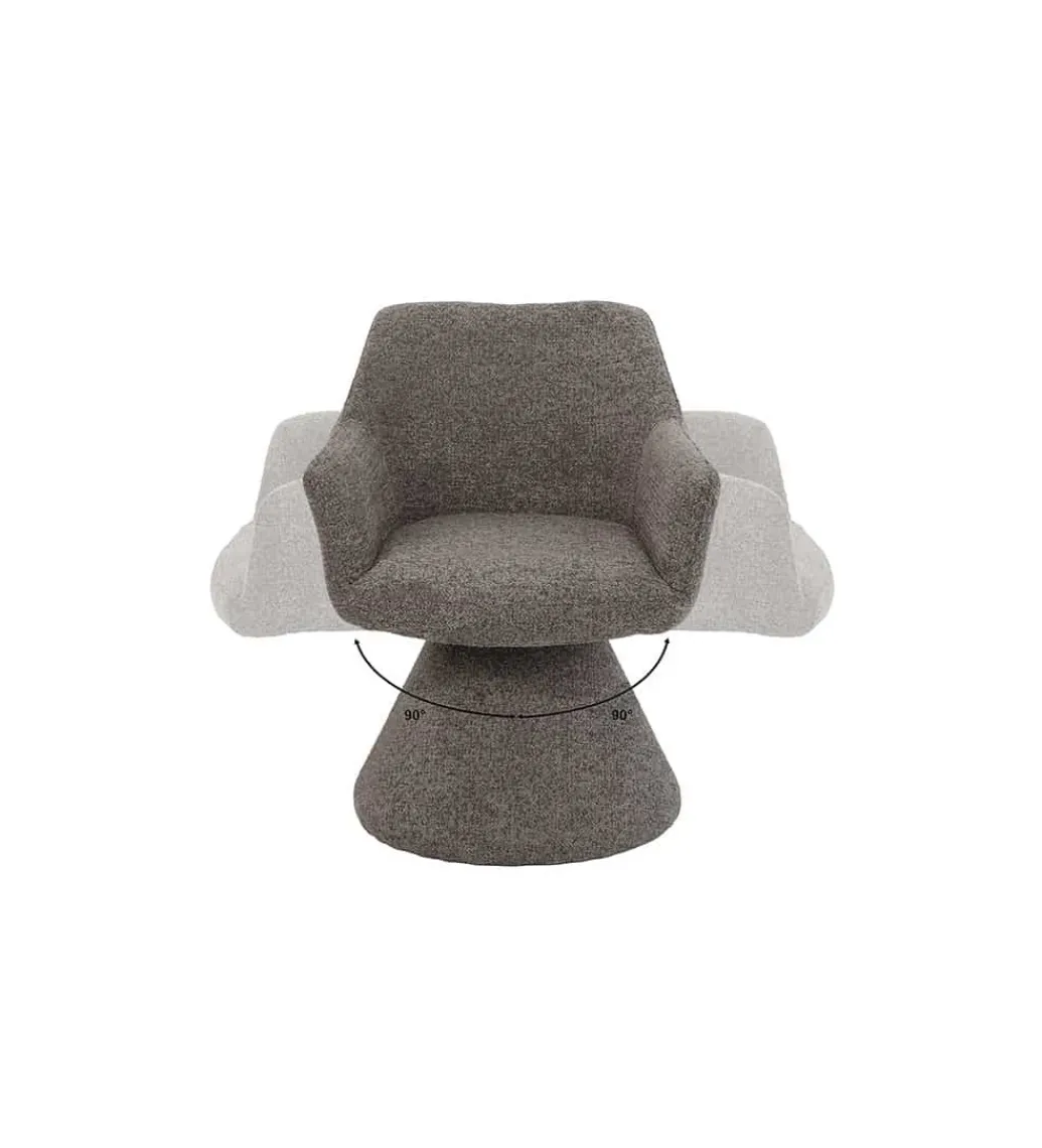 Krzesło AMBIENTO 79 cm obrót 180 stopni brązowe*Invicta Interior Best