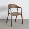 Krzesło BARETO 80 cm brązowe z podłokietnikami nogi v*Zona-Design Outlet