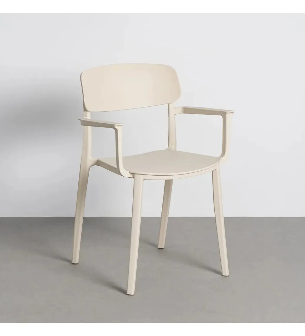 Krzesło BARETO 80 cm kremowe z podłokietnikami*Zona-Design Outlet