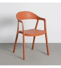 Krzesło BARETO 80 cm pomarańczowe z podłokietnikami nogi v*Zona-Design Clearance