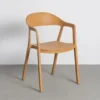 Krzesło BARETO 80 cm żółte z podłokietnikami nogi v*Zona-Design Online
