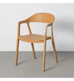 Krzesło BARETO 80 cm żółte z podłokietnikami nogi v*Zona-Design Online