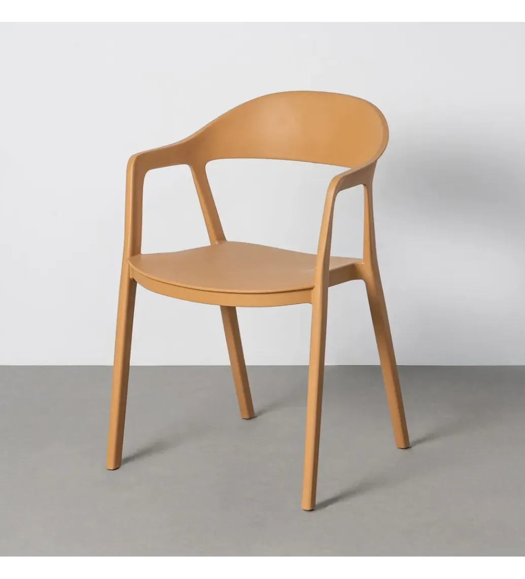 Krzesło BARETO 80 cm żółte z podłokietnikami nogi v*Zona-Design Online