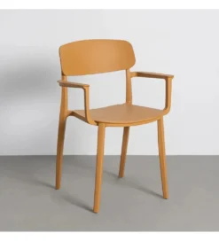 Krzesło BARETO 80 cm żółte z podłokietnikami*Zona-Design
