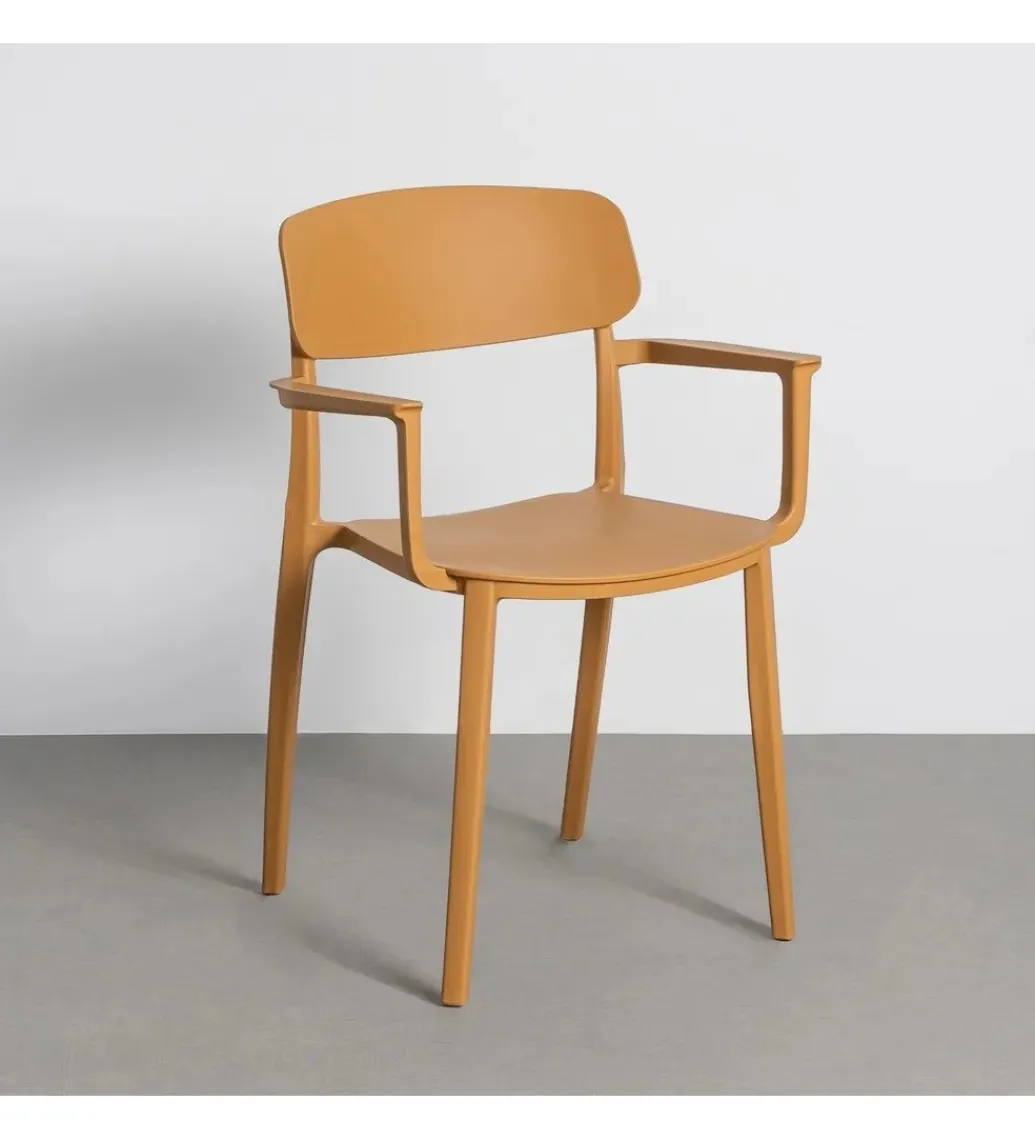 Krzesło BARETO 80 cm żółte z podłokietnikami*Zona-Design