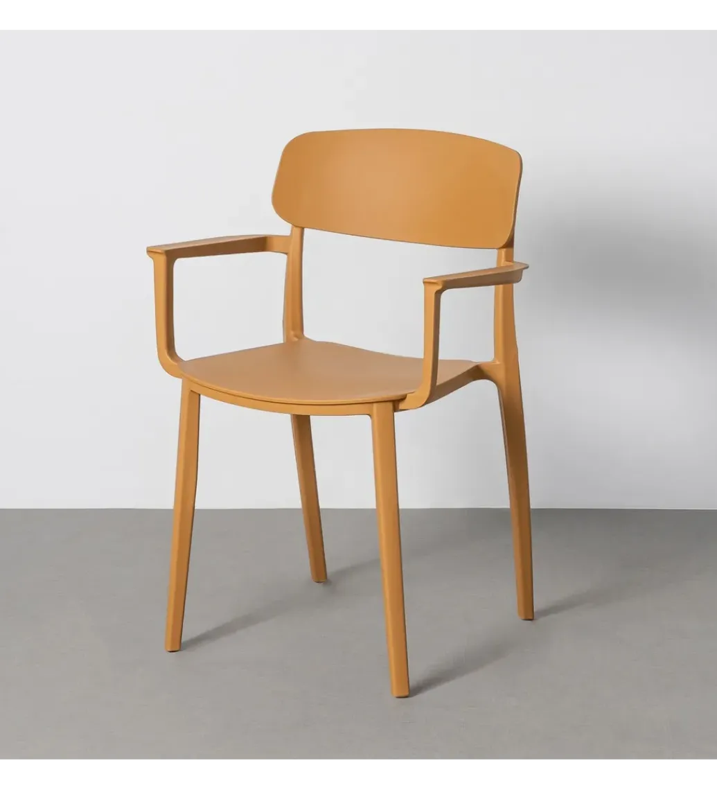 Krzesło BARETO 80 cm żółte z podłokietnikami*Zona-Design