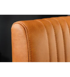 Krzesło BIG ASTON skórzane brązowe czarne nogi*Invicta Interior Discount