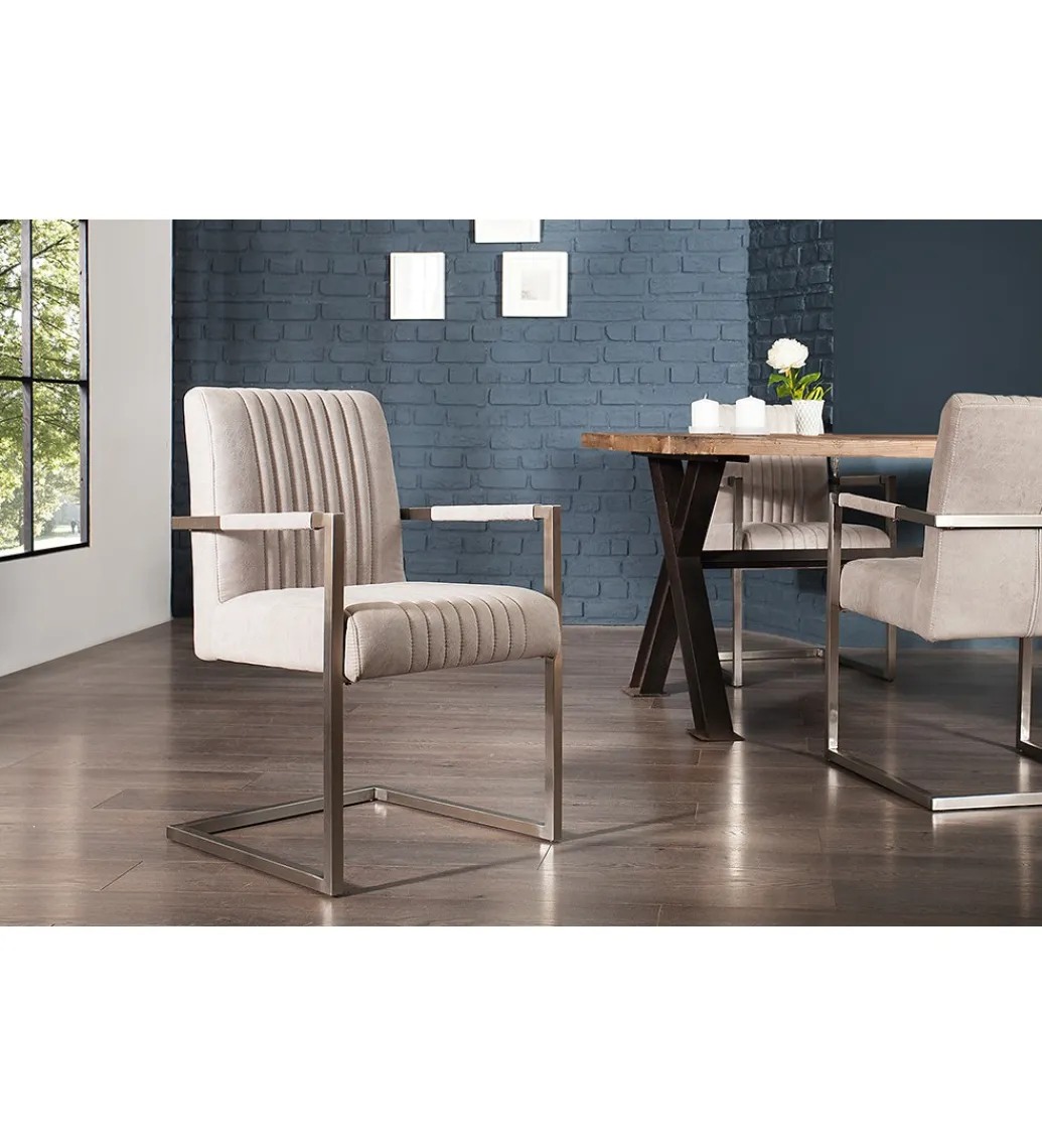 Krzesło Big Aston szare*Invicta Interior Online