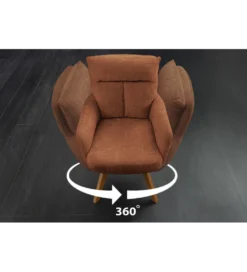Krzesło BIG GEORGE chenille brązowy*Invicta Interior New