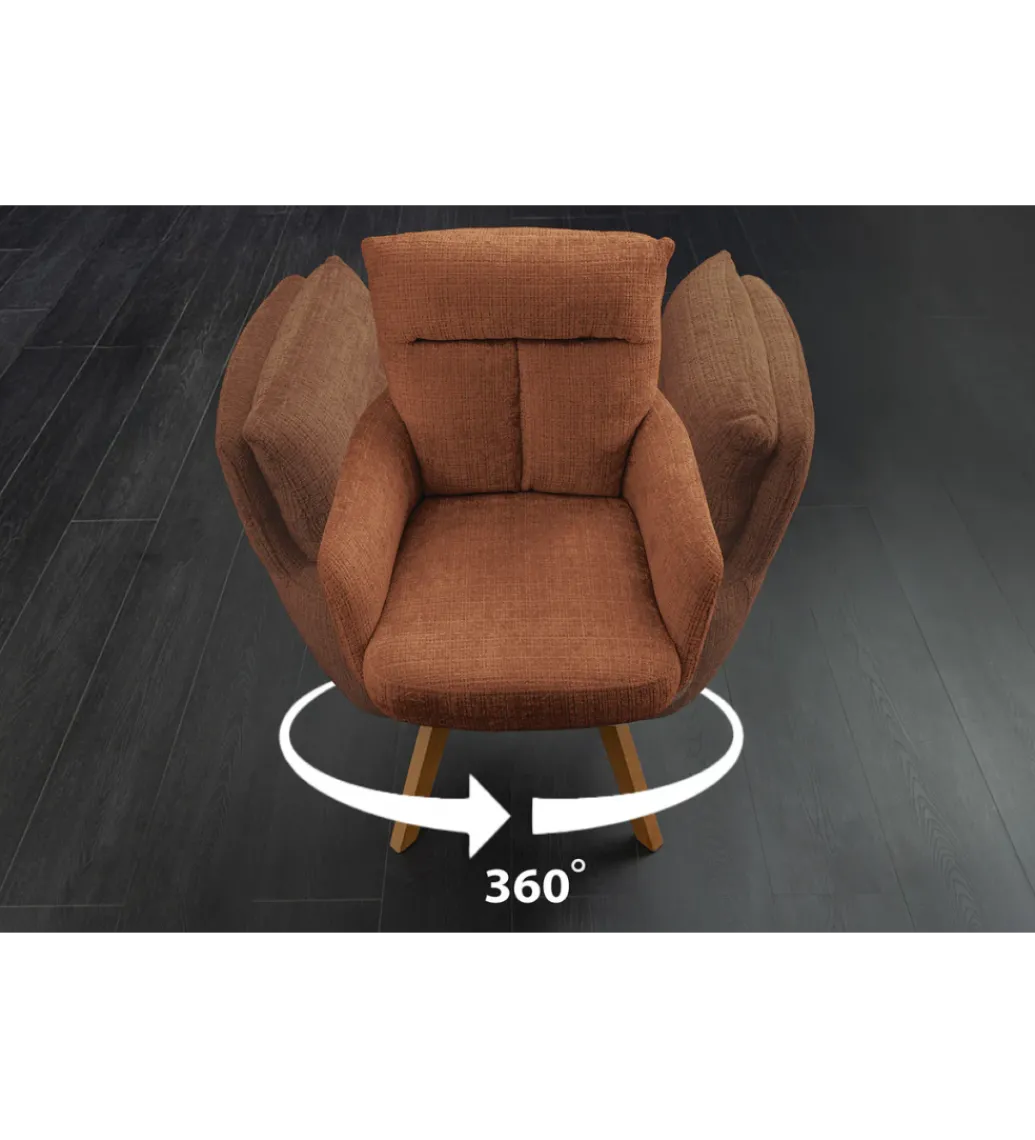 Krzesło BIG GEORGE chenille brązowy*Invicta Interior New