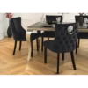 Krzesło CASTLE DELUXE welur czarny*Invicta Interior Discount