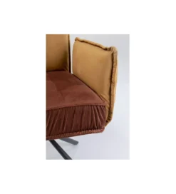 Krzesło CHELSEA 88 cm welur brązowe*KARE Discount