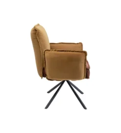 Krzesło CHELSEA 88 cm welur brązowe*KARE Discount