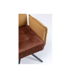 Krzesło CHELSEA 88 cm welur brązowe*KARE Discount