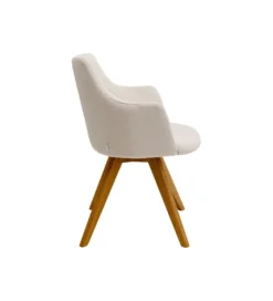 Krzesło COCO WOOD kremowe Chenille*KARE Online