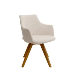 Krzesło COCO WOOD kremowe Chenille*KARE Online