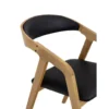 Krzesło dębowe LORIN z podłokietnikami skóra*POLSKI DESIGN Outlet
