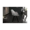 Krzesło designerskie The Dutch Comfort aksamitny szary*Invicta Interior Online