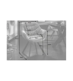 Krzesło designerskie The Dutch Comfort aksamitny szary*Invicta Interior Online