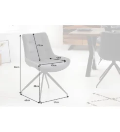 Krzesło DOLOMIT jasnoszare*Invicta Interior New