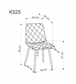 Krzesło DOVRE czarne*Halmar Discount