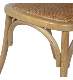 Krzesło DUROS brązowe ratan drewno buk*Zona-Design