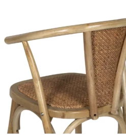 Krzesło DUROS brązowe ratan drewno buk*Zona-Design