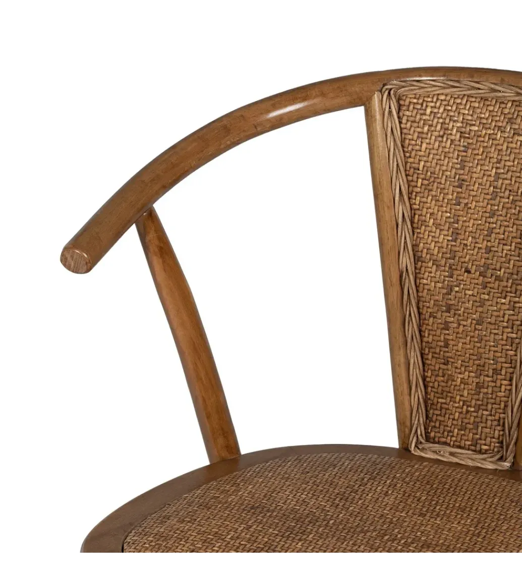 Krzesło DUROS miodowy brąz ratan drewno buk*Zona-Design New