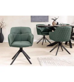 Krzesło Edmonton obrotowe 180 stopni Zielone outlet*Invicta Interior Discount