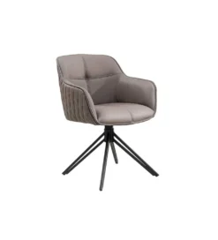 Krzesło Edmonton obrotowe 180 stopni Taupe*Invicta Interior Outlet