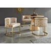 Krzesło ELEGANCE welwet beżowy złote nogi*Invicta Interior - przedsprzedaż Hot