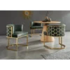 Krzesło ELEGANCE welwet zielony złote nogi*Invicta Interior Discount