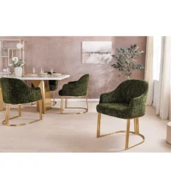 Krzesło EXTRAVAGANCIA tapicerowane zielony*Invicta Interior Discount