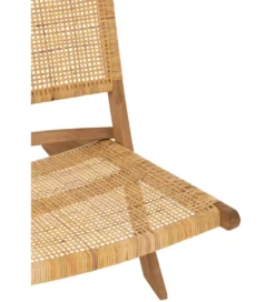 Krzesło FOLDE 78 cm drewno teak rattan*J-Line Discount