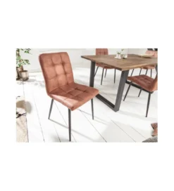 Krzesło GASPAR brązowe*Invicta Interior Clearance